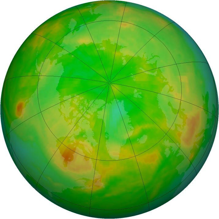 Arctic ozone map for 03 July 1980